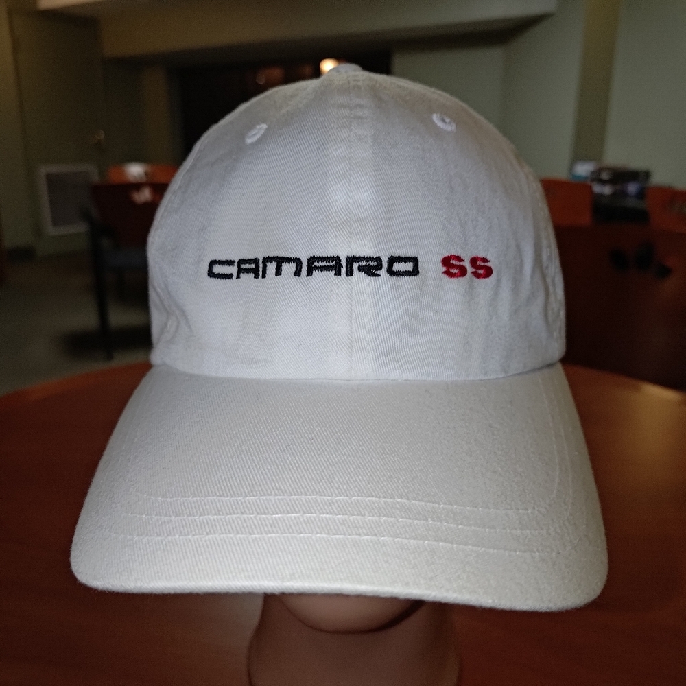 Chevrolet Camaro SS Embroidered Leather Strapback Hat Cap New Rare